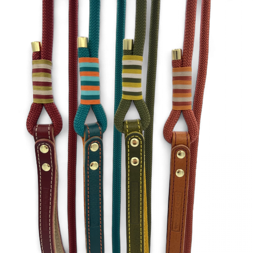 The Stylish Hound Leather/Suede Rope Lead