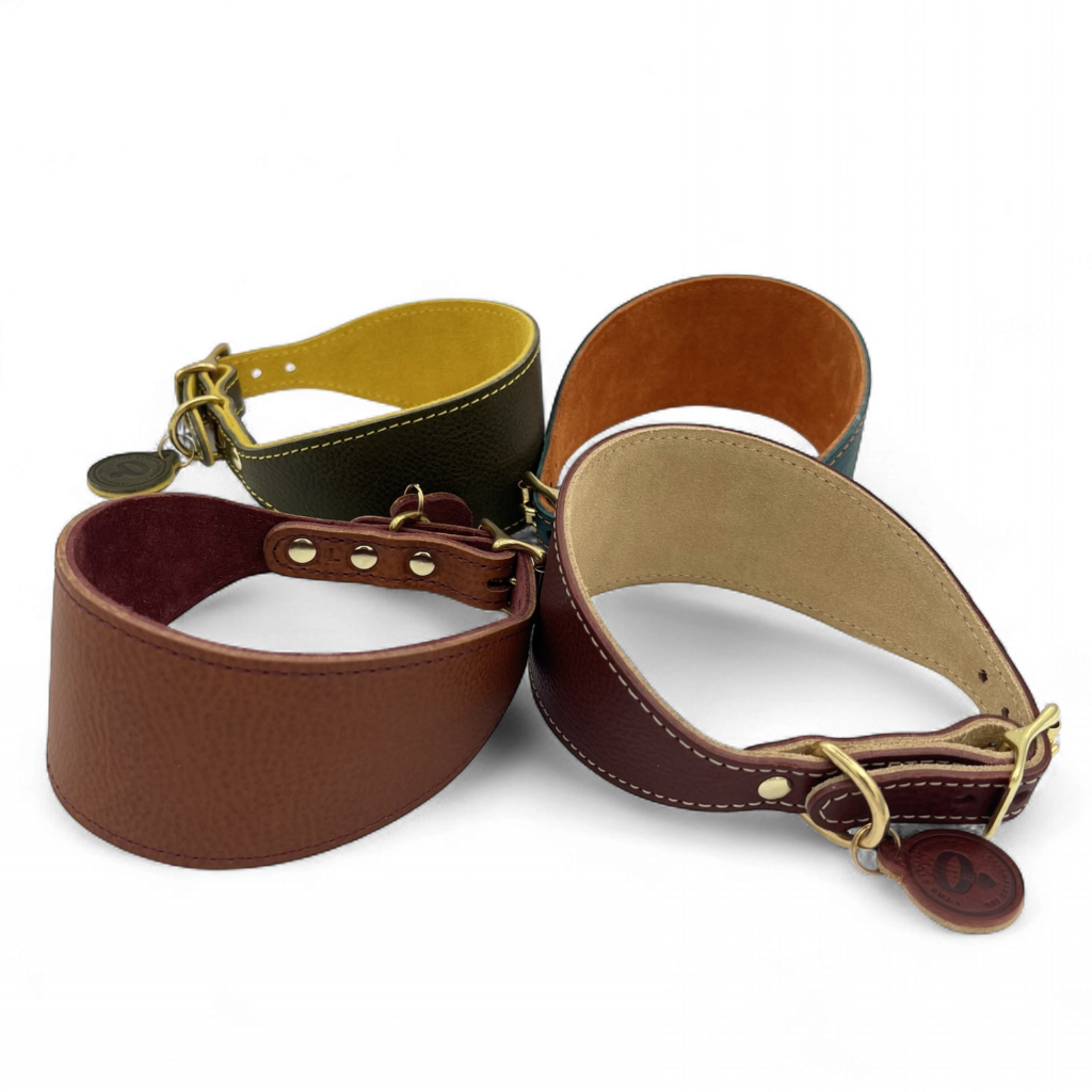 The Stylish Hound Sighthound Leather/Suede Collar